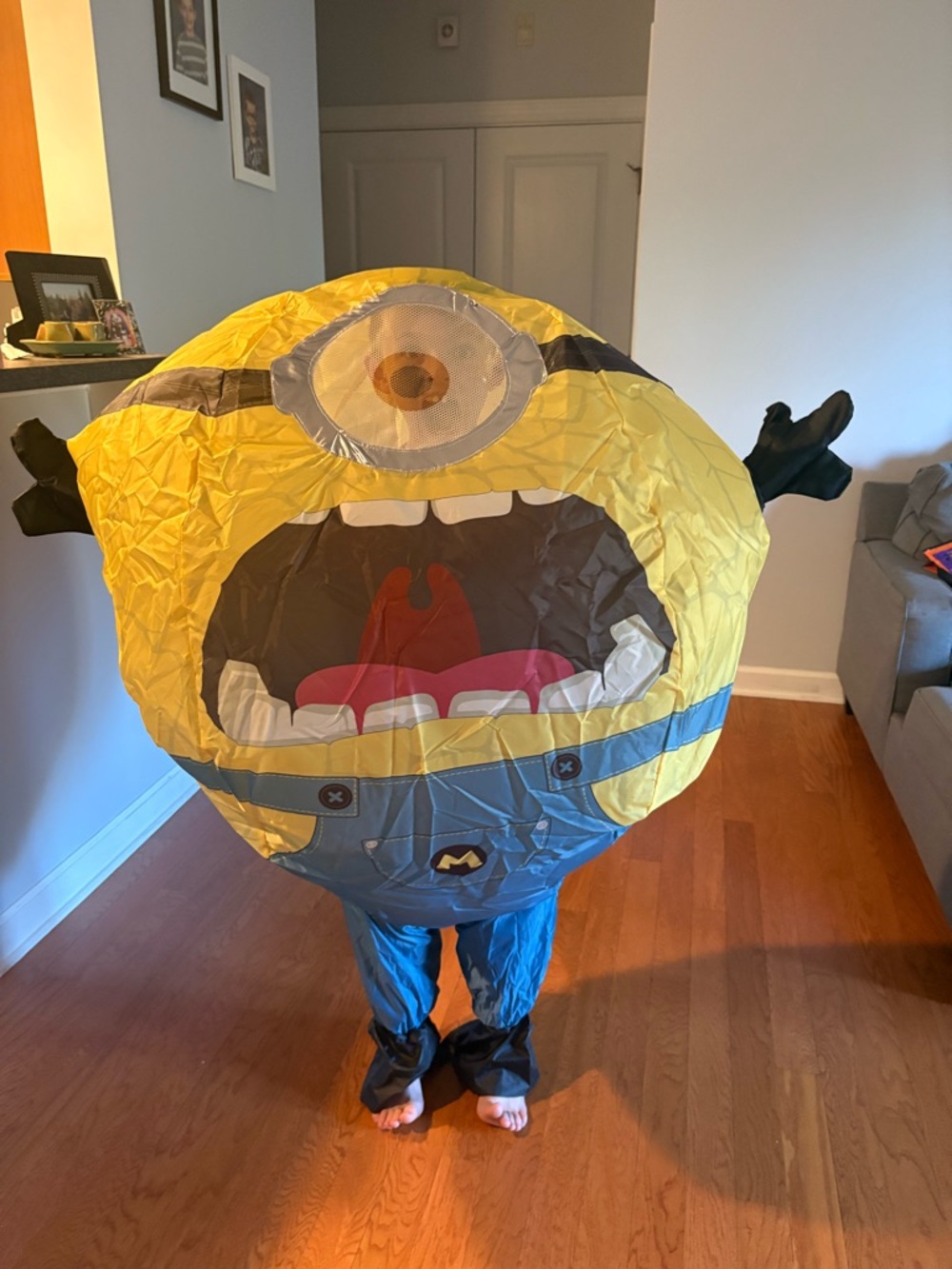 Universal Inflatable Yellow and Blue One-Eye Character Costume